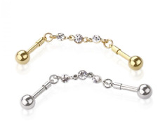 Flexible crystal Industrial bar with chain and crystals joining the two sides