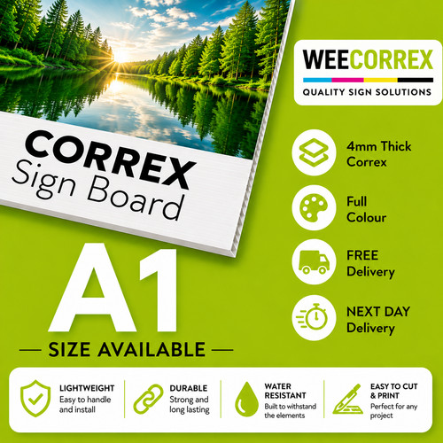 Correx sign board - sign, 4mm