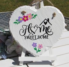 Slate Hanging Heart 'HOME