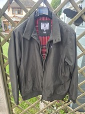 Lambretta Harrington Men's Bomber Jacket Khaki Green, Size XL