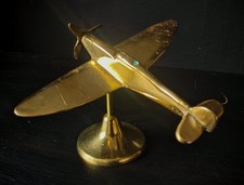 Vintage brass airplane - vintage,