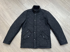MENS BLACK BARBOUR QUILTED JACKET, SIZE S