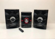 JVC MX-DN550 Bluetooth Hi-Fi System With CD Player Black Speakers Light Up