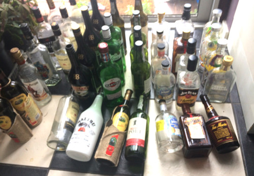 Mixed various empty glass - 10,