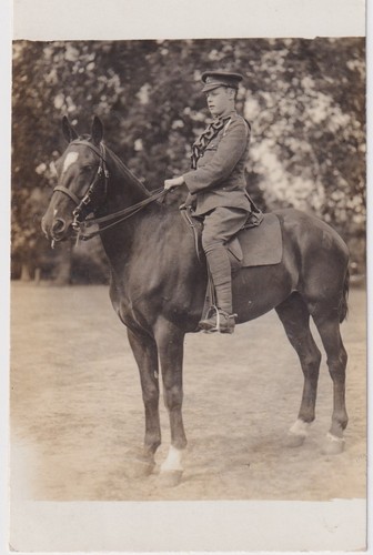 Wwi rppc mounted british - rppc,