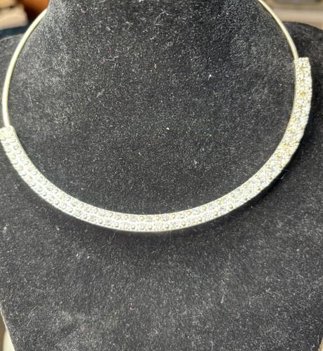 Sparkling silver tone crystal - silver,