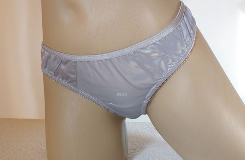 Pretty silver satin thong - pretty,