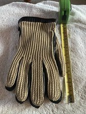 Classic Mens Driving Gloves. Black Leather Lined Large