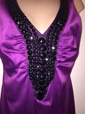 Stunning Diamond By Julien Macdonald Debenhams Purple Stone Ladies Dress Size 10