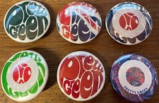 6x PRETTY GREEN 25mm Pin