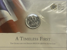 2013 TIMELESS FIRST £20 - BU - TWENTY POUNDS FINE SILVER COIN - UK COIN PACK