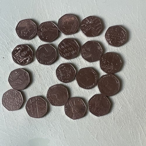 British 50p coins - 50p,