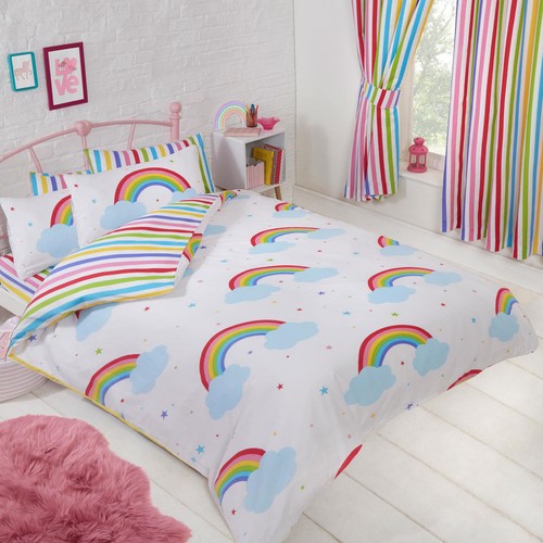 Rainbow sky double - duvet, cover