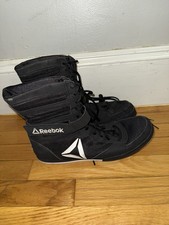 Reebok Floyd Mayweather Boxing Boots Men’s Size 12 Black High Top Fight Shoes 