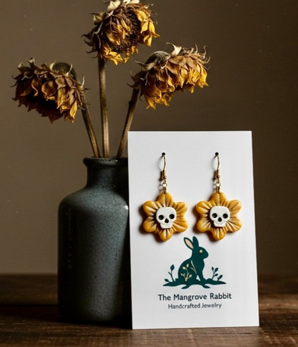 Yellow gold skull - yellow, &