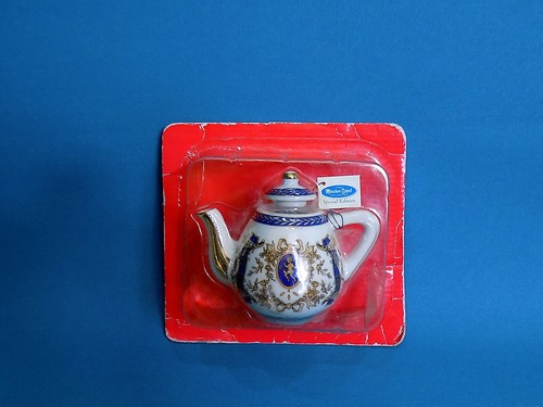 Porcelain art miniature teapot - porcelain,