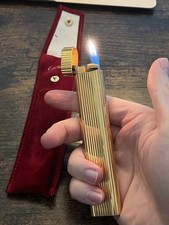 Cartier Jumbo Table Lighter Gold Plated With Pouch