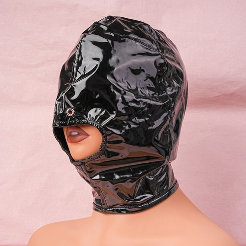 Bondage wetlook leather open - bondage,