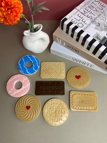 Handmade biscuit coasters - handmade,