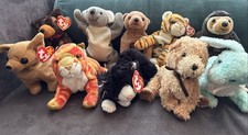 TY BEANIE BABY Bundle  - Assortment of 10 Some With Tags Some Without
