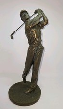 Vintage 2000 Ben Hogan 12"Swinging Golfer Figurine Bronze Effect Resin Veronese