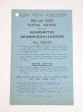 Bus Coach Timetable Leaflet