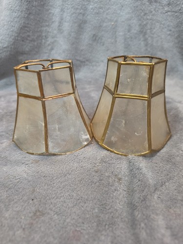 Vintage capiz shell lamp - vintage,