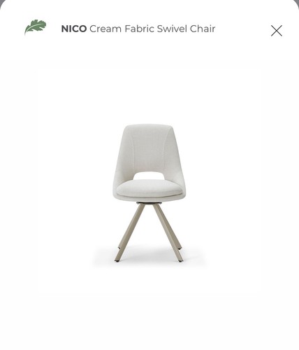 Nico cream fabric swivel - nico, chair
