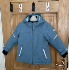 Polarn O Pyret 3-4 Years Turquoise Padded Fleece Lined Waterproof Winter Jacket