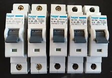 HAGER NC MCB 63A, 40A,  32A, 20A, 16A, 10A, 6A All Type C 10k Single Pole
