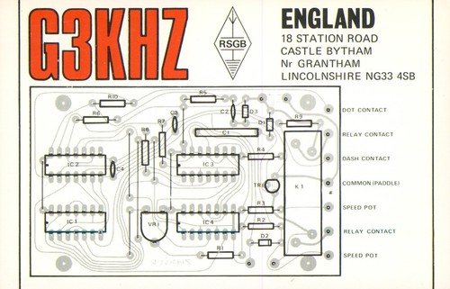 Qsl card radio uk g3khz - radio,