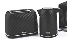 Scoville Kettle & 2 Slice Toaster Set Black Textured FREE DELIVERY
