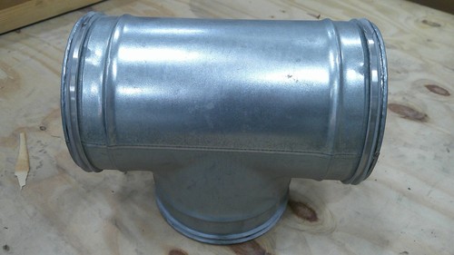 Galvanised piece ducting - galvanised, t-piece