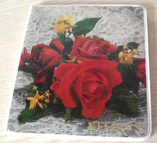 Vintage Retro Needle Case Pouch 1950’s/60’s With Assorted Needles Floral Roses