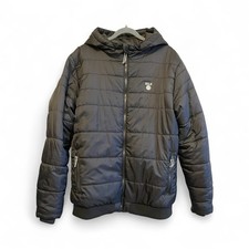 UCLA Heritage Men’s Black Puffer Jacket Hooded Collegiate Coat Size XL