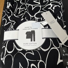 LADIES M&S S 8-10 BLACK WITH