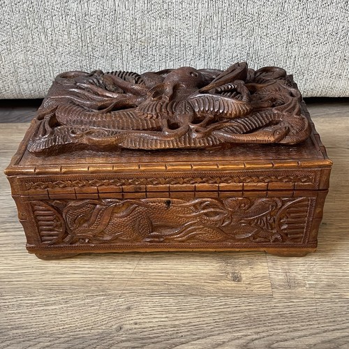 Antique hand carved dragon - hand, 3d