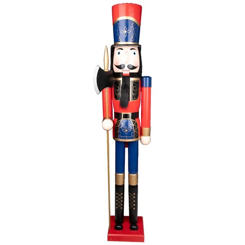 Giant wooden nutcracker - wooden,
