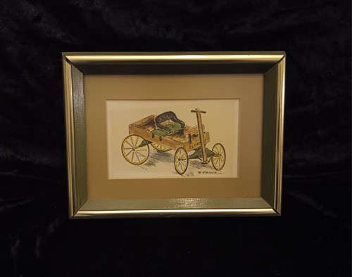 Vtg print drawing - print, of