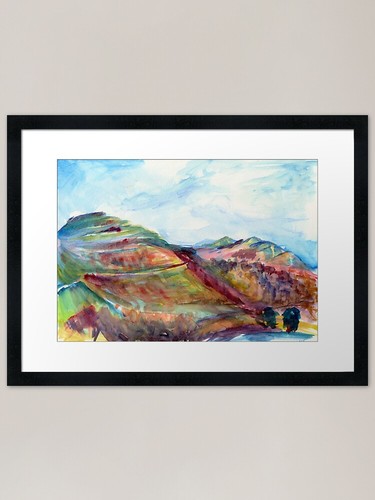 Malvern hills framed art print - hills,