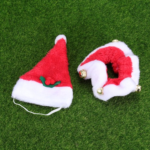 Adorable pet santa hat collar - pet,