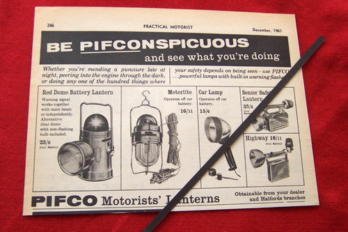 Pifco motoring torches 1965 - pifco,