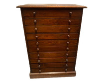 Entomology collectors cabinet  10 draws  butterflies insects coins soldiers