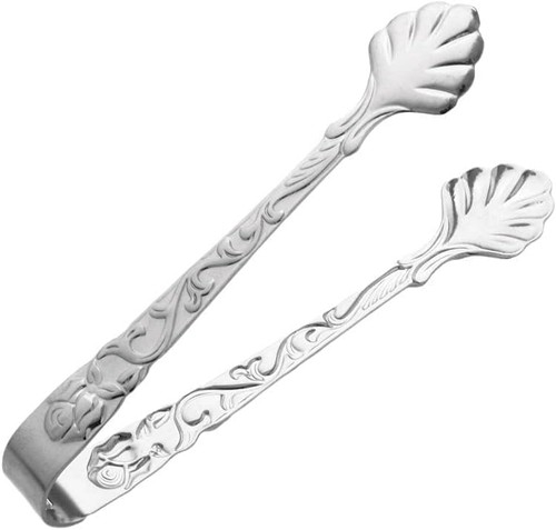 Silver mini serving tongs - mini,