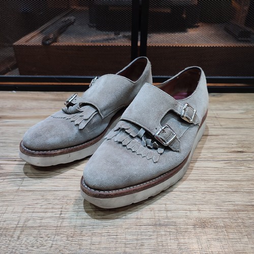 Grenson audrey grey suede monk - grenson,