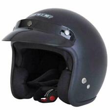 Spada Motorcycle Motorbike Open Face Plain Matt Black Helmet  Clearance XL T