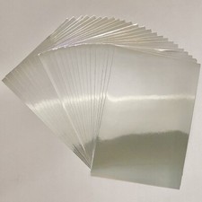 Mirri Shiny Silver Coloured Mirror Card for Art and Crafting Projects 25 Sheets