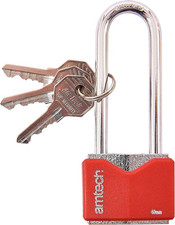 40mm Iron Security Padlock Long Shackle Outdoor Shed Heavy Duty with 3 Keys