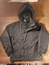 Boys Black Trespass Technical Performance TP50 Raincoat. Age 7-8 Yrs.  New.
