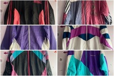 Vintage Wholesale 80s shell suit jacket, Windbreakers, retro festival wear 